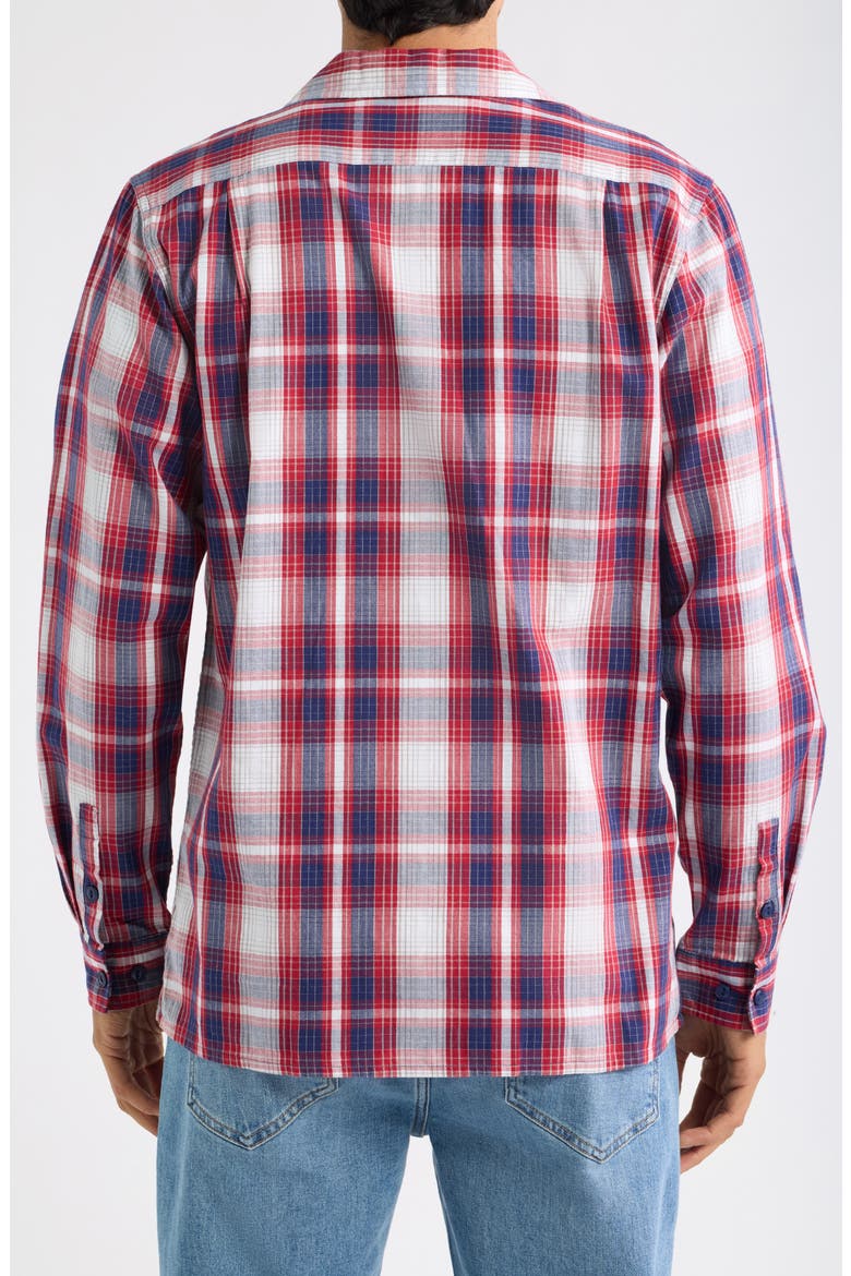 Colts Plaid Camp Shirt, Alternate, color, RED