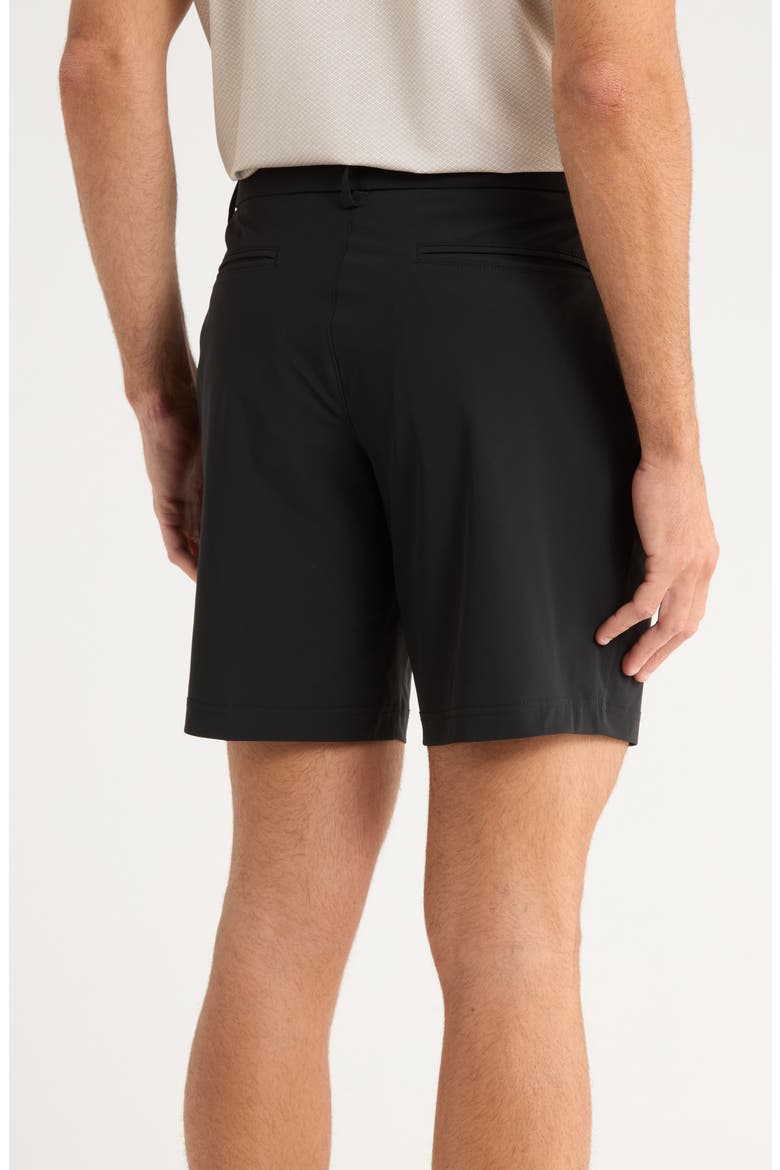 8-Inch Flat Front Golf Shorts, Alternate, color, CAVIAR