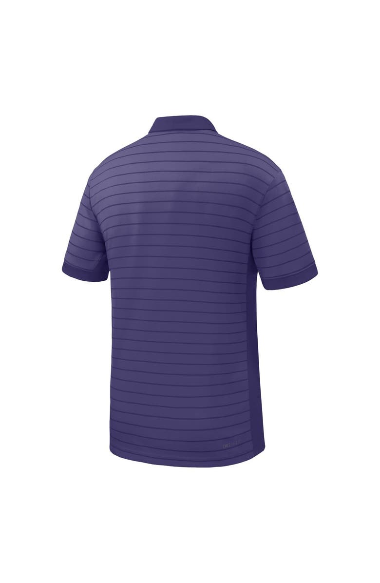 Nike Men's Nike Purple TCU Horned Frogs 2025 Early Season Coaches Sideline Victory Stripe Performance Polo, Alternate, color, Purple