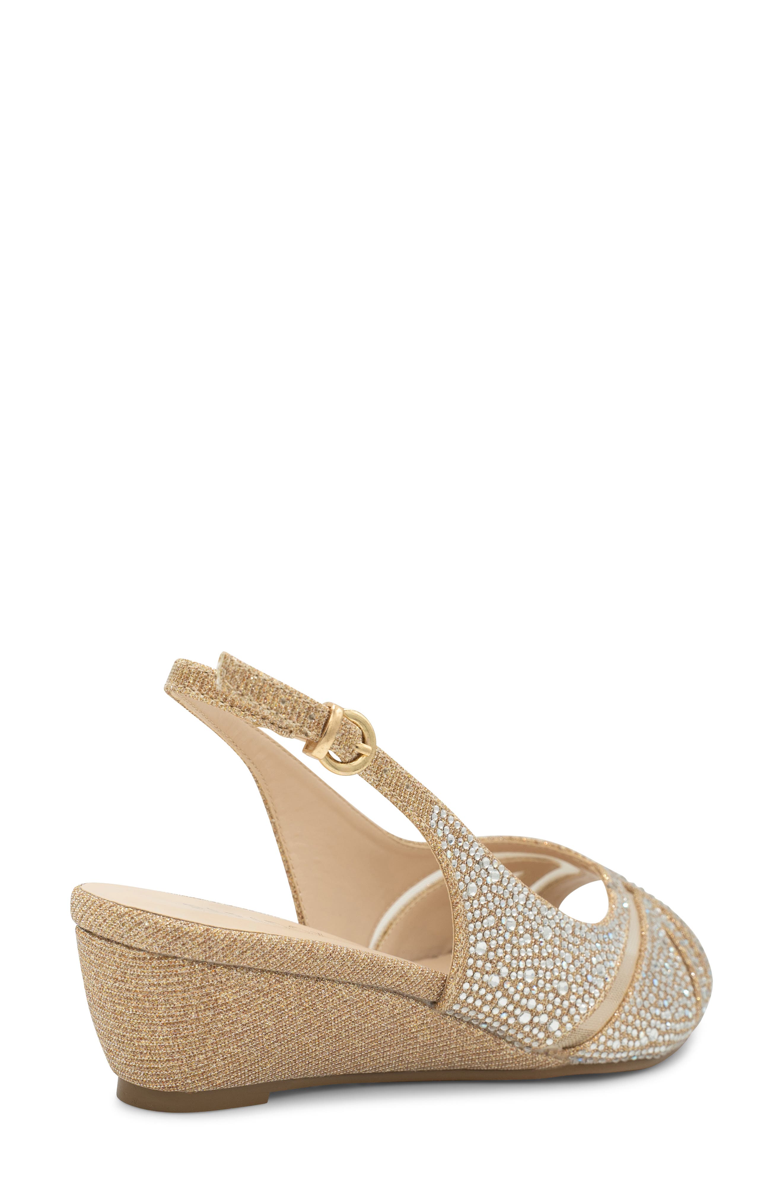 Jocelyn Slingback Wedge Sandal, Alternate, color, CHAMPAGNE