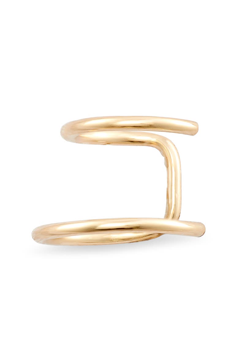 Thin Wire Double Ear Cuff, Main, color, 14K YELOW GOLD