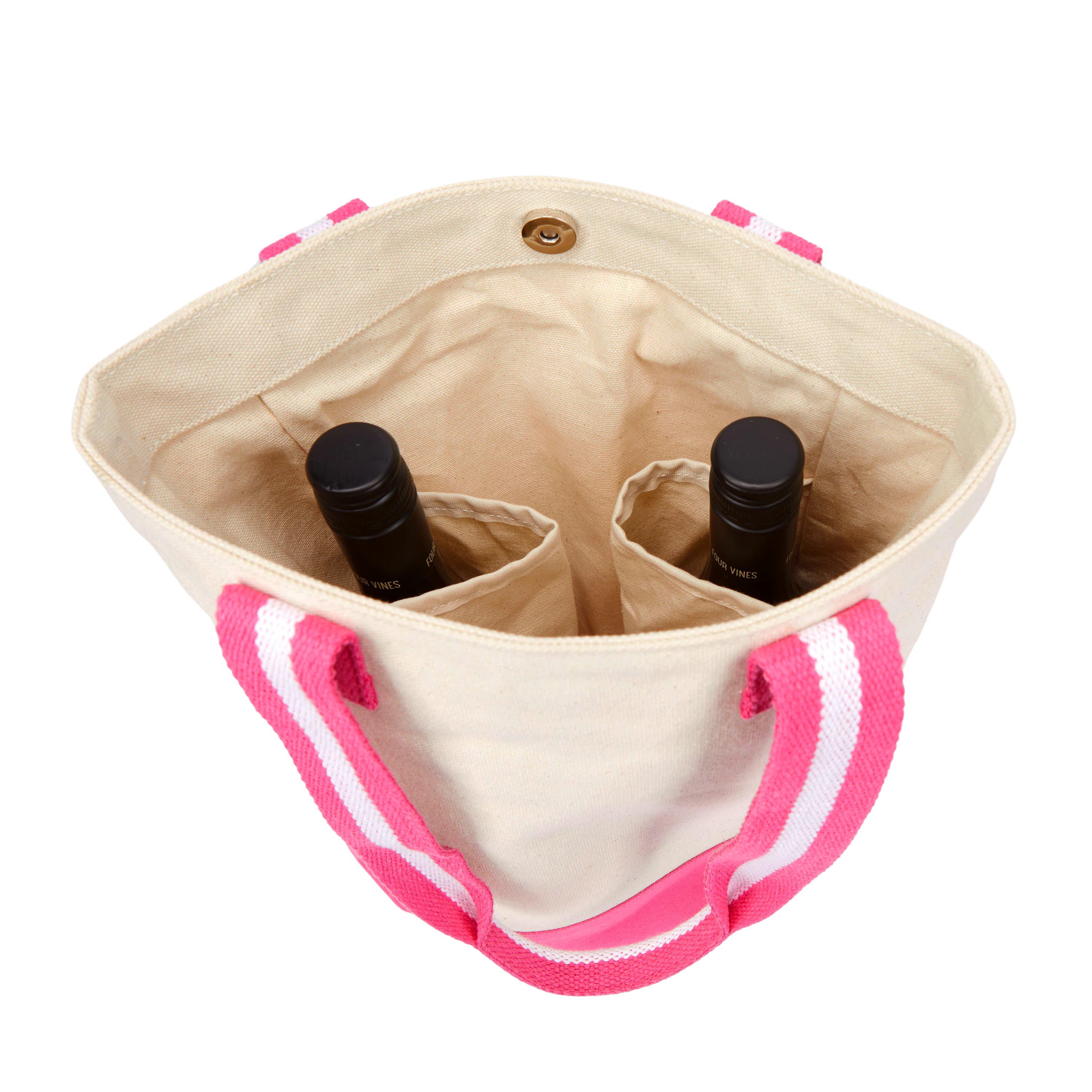 Ame & Lulu Hamptons Wine Tote, Alternate, color, Pomegranate