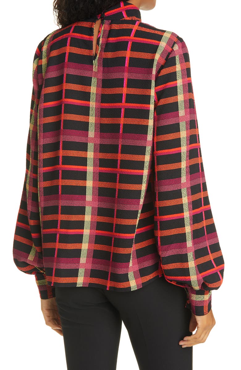 Stine Goya Eddy Plaid Balloon Sleeve Blouse, Alternate, color,