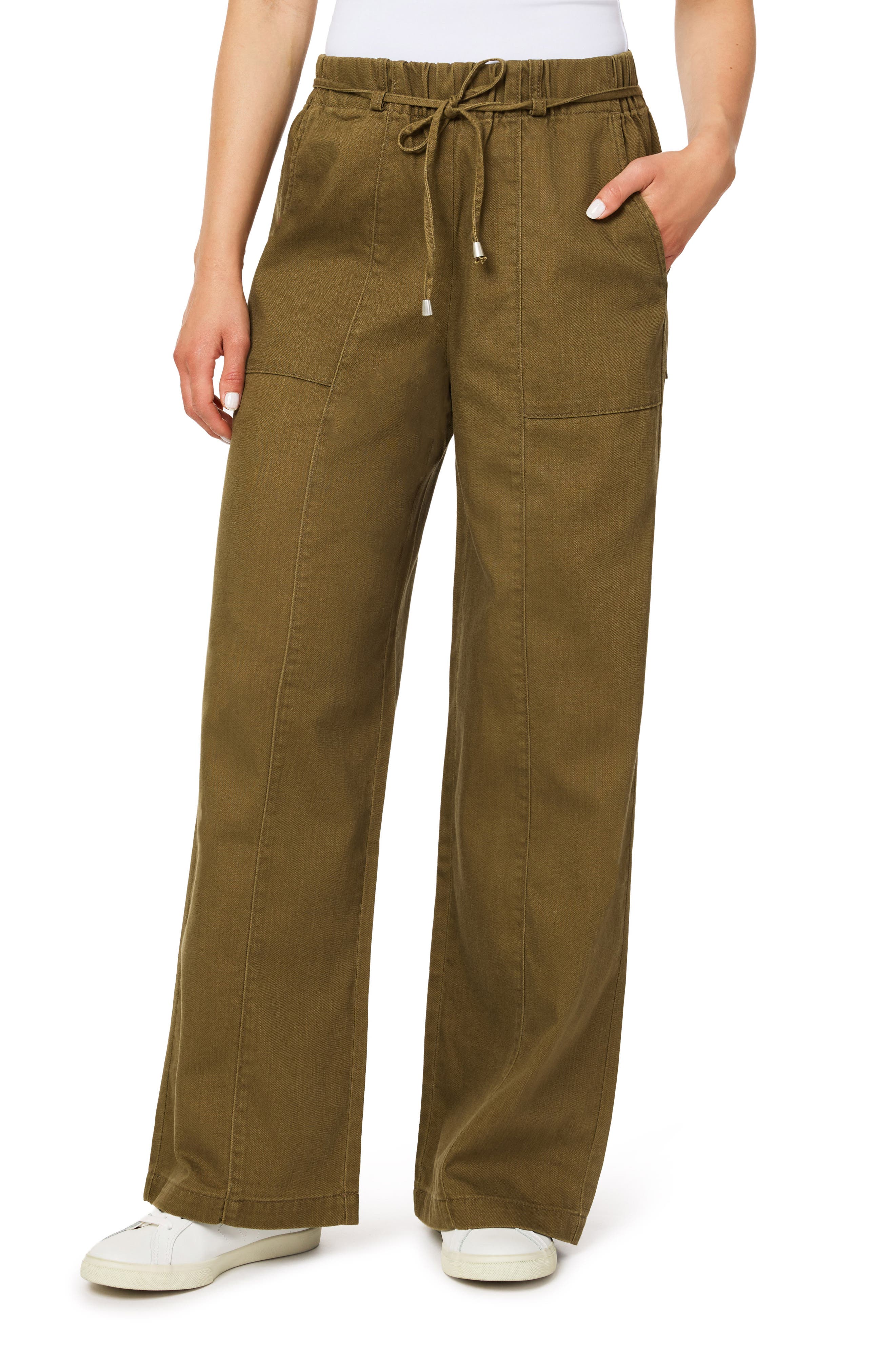 Drawstring Wide Leg Pants