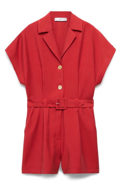 Mango Combi-short Ceinture Rouge - Femme - M - In Red