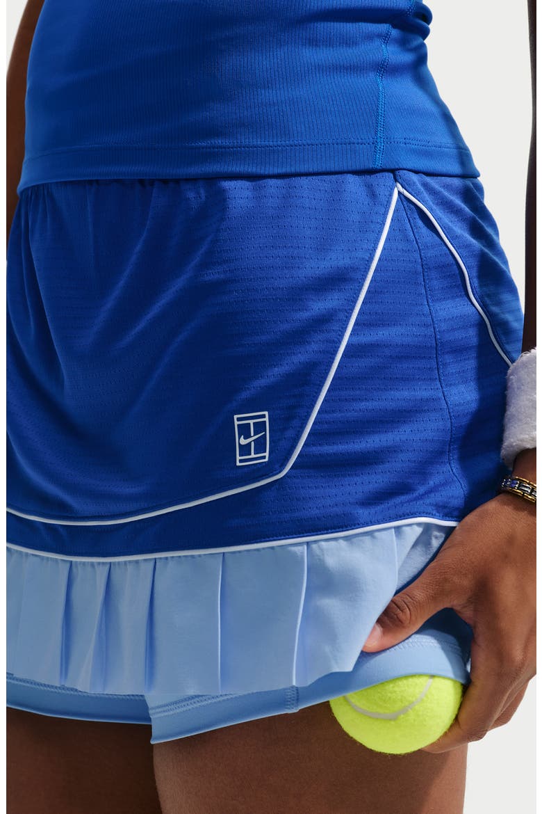 Pleated Performance Skort, Alternate, color, OLD ROYAL/ ALUMINUM/ WHITE