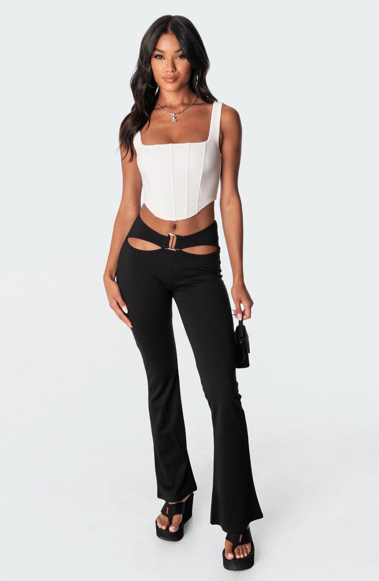 EDIKTED Isla Corset Crop Top, Alternate, color, 