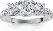 Bliss Diamond 1 1/4ct Three Stone Lab Grown Diamond Engagement Ring 14K Gold