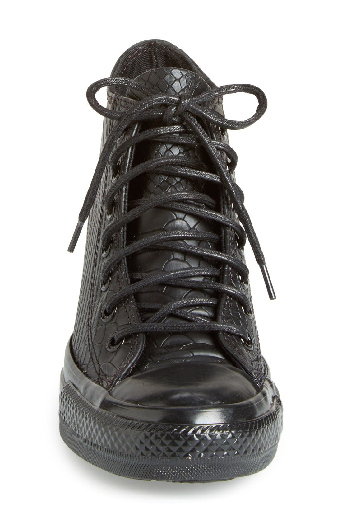Converse Chuck Taylor<sup>®</sup> All Star<sup>®</sup> 'Embossed Reptile' Wedge Sneaker, Alternate, color, 