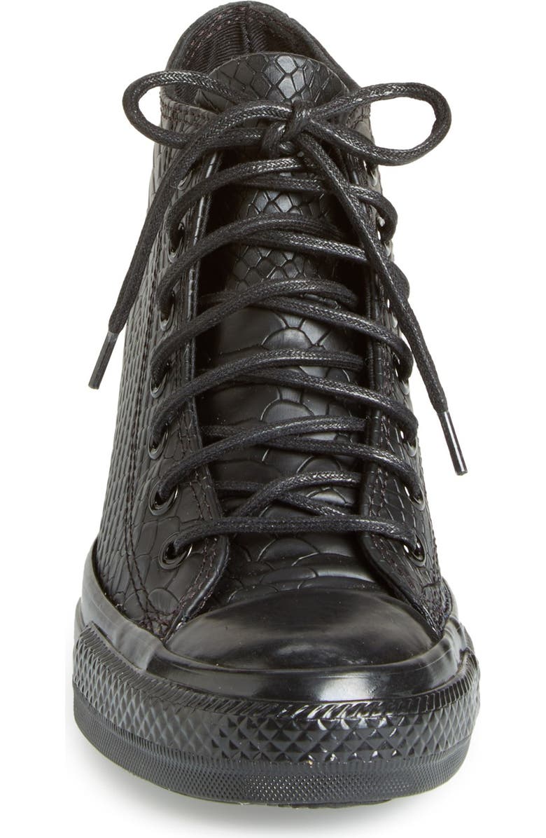 Converse Chuck Taylor<sup>®</sup> All Star<sup>®</sup> 'Embossed Reptile' Wedge Sneaker, Alternate, color,