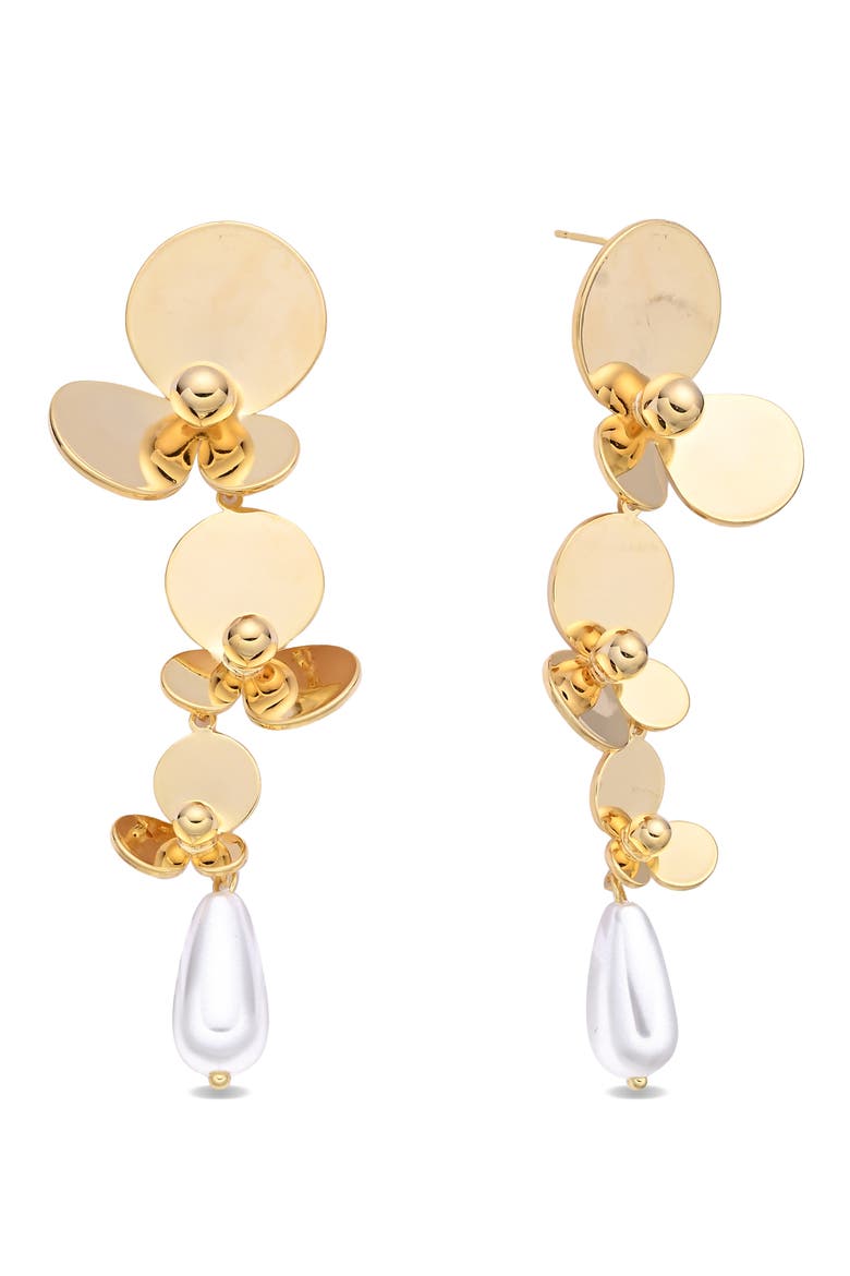Stella Drop Earrings, Main, color, GOLD