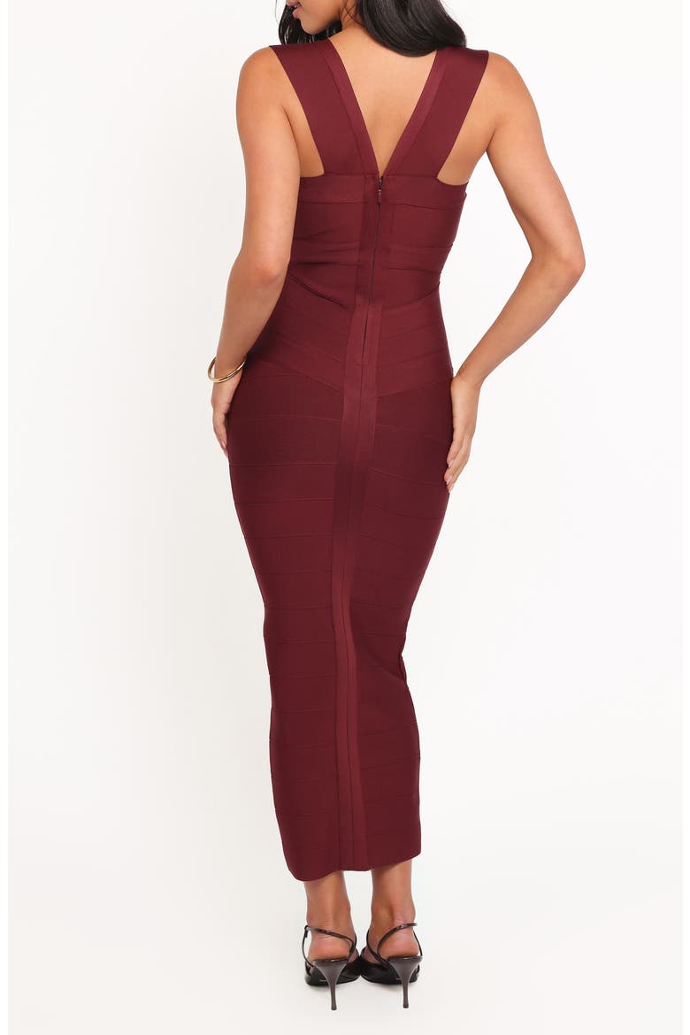Josiah Keyhole Body-Con Midi Dress, Alternate, color, BURGUNDY