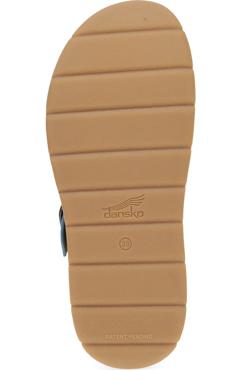 Dansko Bianca Platform Wedge Sandal, Alternate, color, Blue Burnished Suede