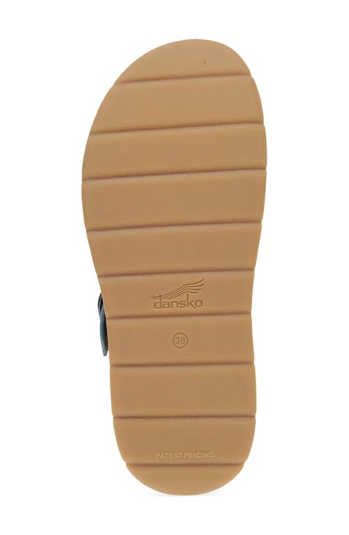Dansko Bianca Platform Wedge Sandal In Blue Burnished Suede