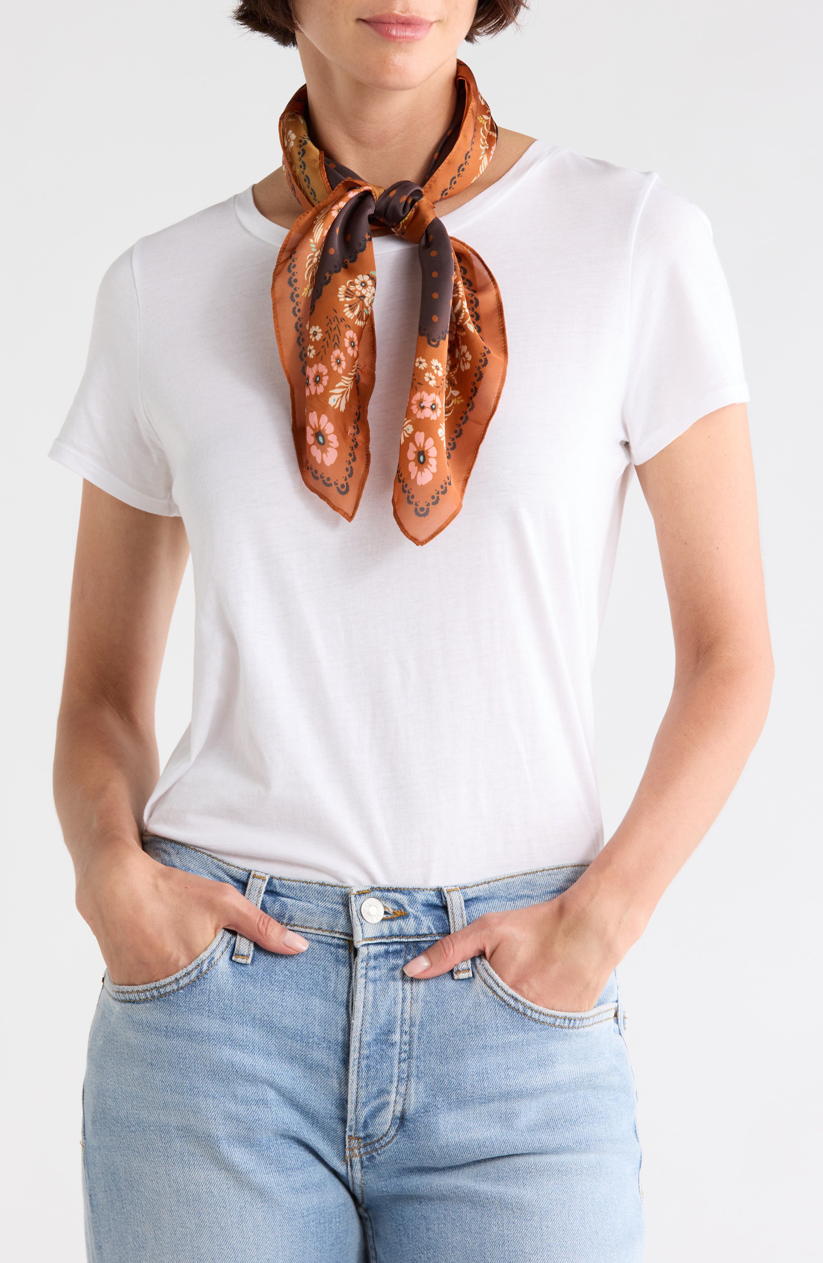 Border Print Scarf