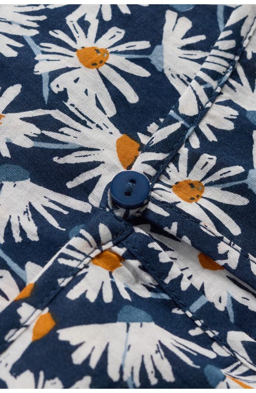 Seasalt Cornwall Garden Gate Daisy Print Organic Cotton Voile Top In Scatter Daisy Maritime