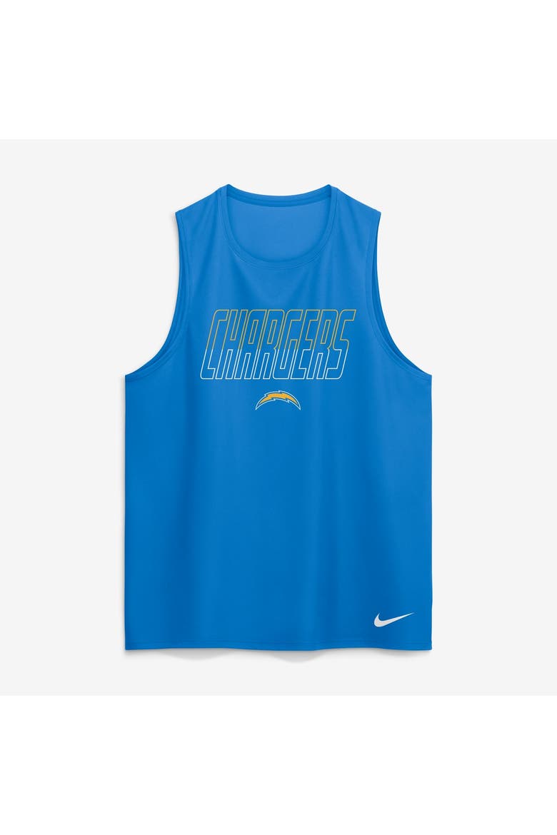 Men's Nike Powder Blue Los Angeles Chargers Kickoff Miler Dri-FIT Tank​ Top, Alternate, color, Powder Blue