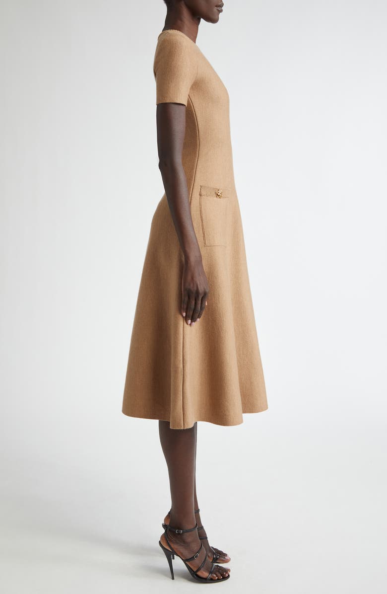 Oscar de la Renta Virgin Wool Blend Sweater Dress, Alternate, color, 