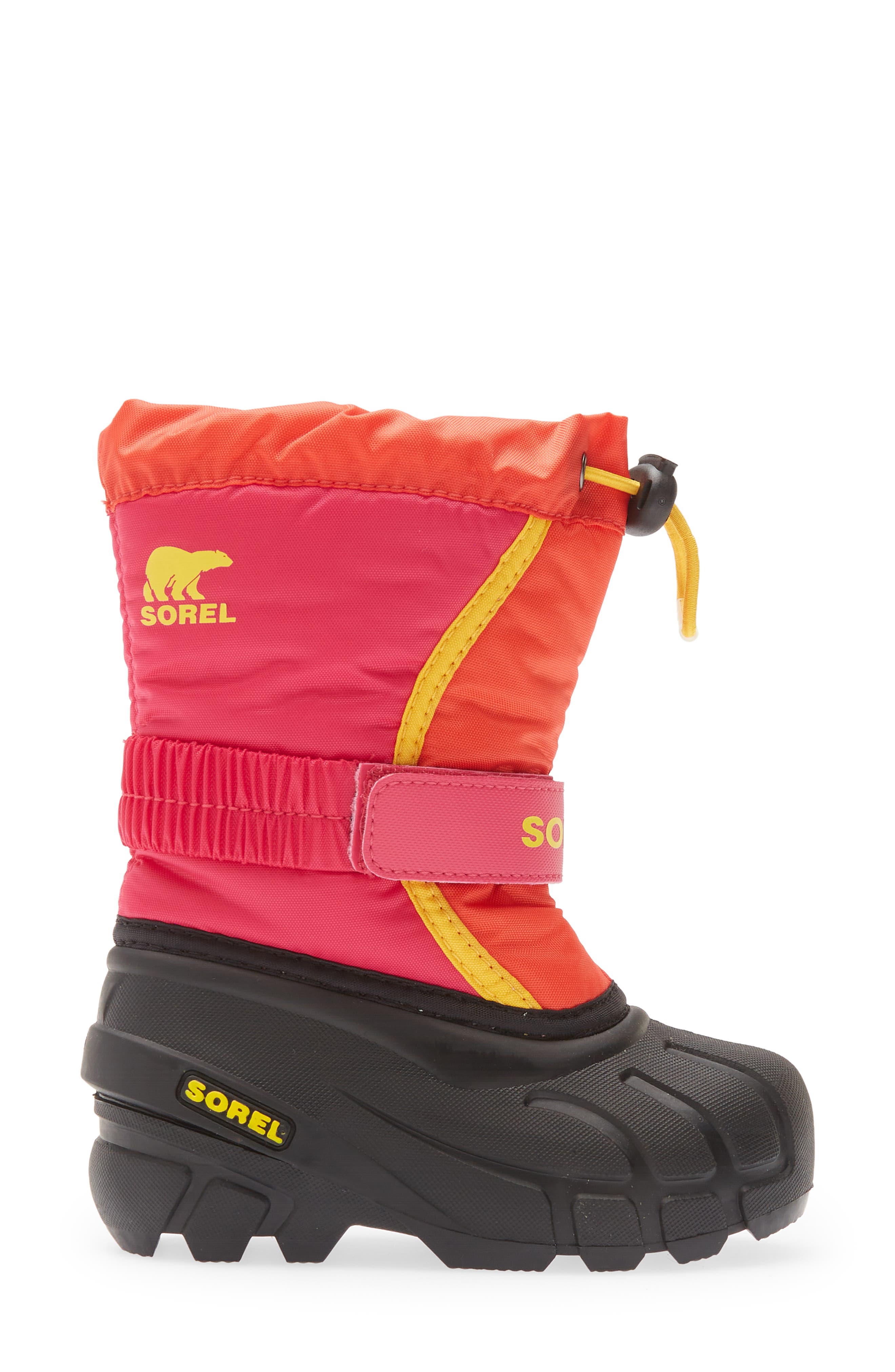 Kids' Flurry Weather Resistant Snow Boot, Alternate, color, POPPY RED/ CACTUS PINK