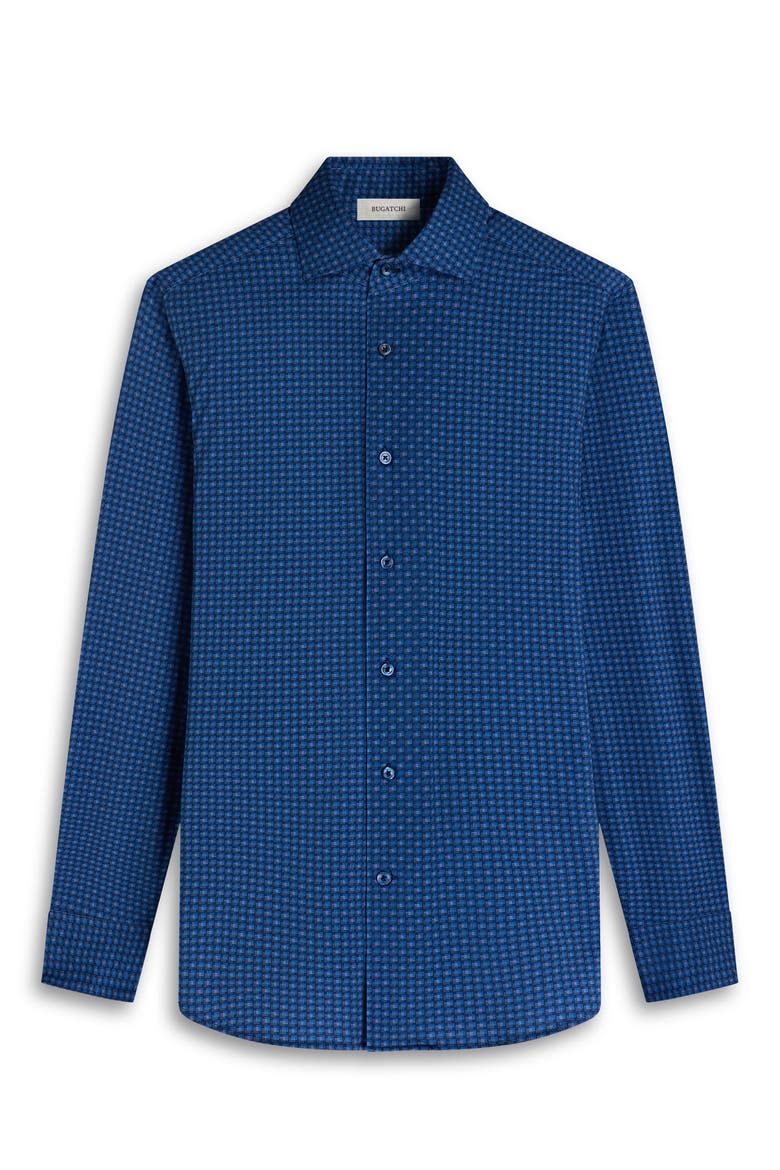 Devon OoohCotton® Geo Print Button-Up Shirt, Alternate, color, NIGHT BLUE