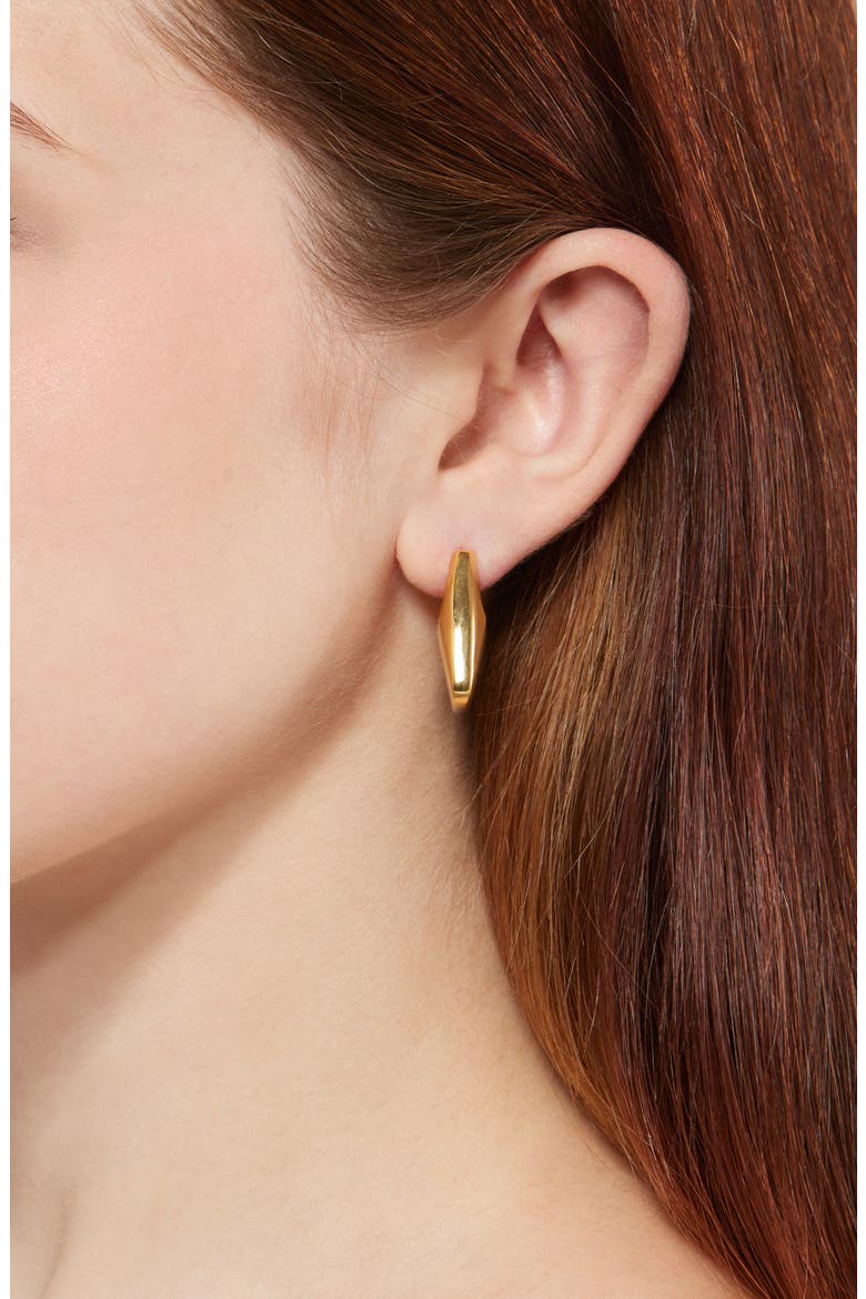Oslo Hinge Square Hoop Earrings, Alternate, color, GOLD