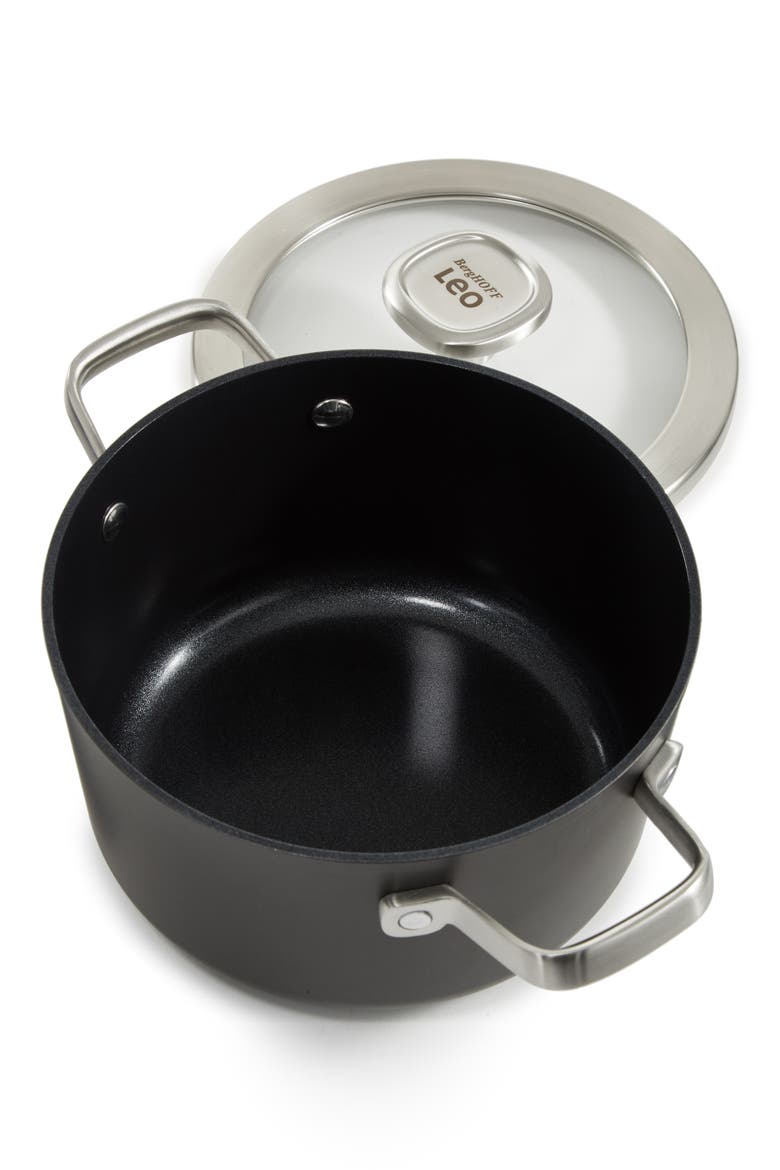 Leo Graphite 8-Quart Stock Pot, Alternate, color, BLACK