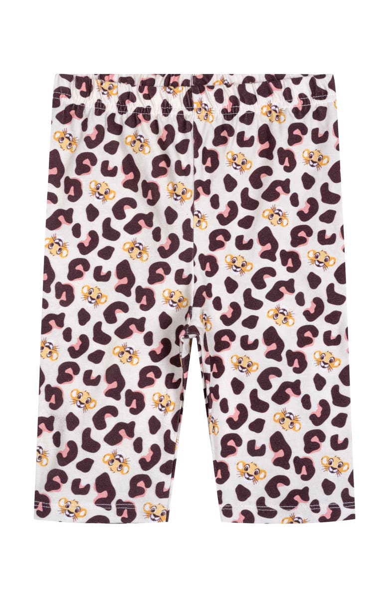 Disney Lion King 2-Piece T-Shirt and Bike Shorts Set, Alternate, color, Simba Mufasa Beige
