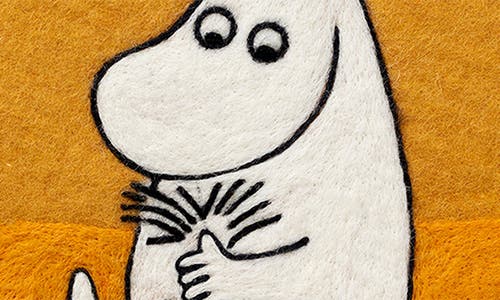 Klippan Kids' Handmade Moomin Woven Wool Seat Pad In Yellow