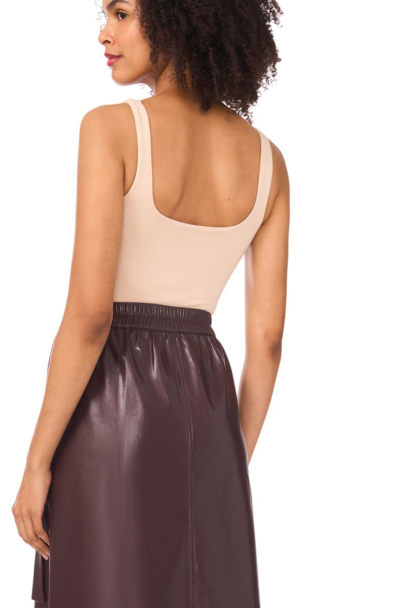 Halogen<sup>®</sup> Faux Leather Side Tie Skirt, Alternate, color, Chocolate Plum