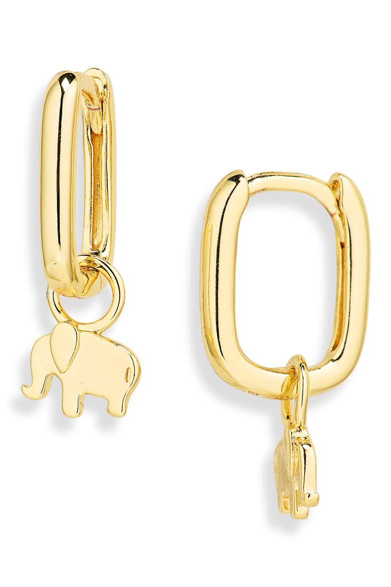Wishbone Charm Earrings Set, Alternate, color, GOLD