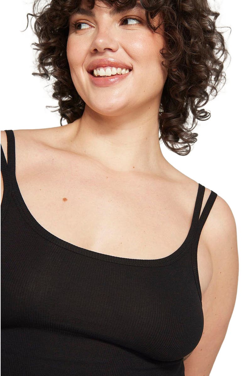 Nudea The Organic Cotton Cropped Tank, Alternate, color, Black