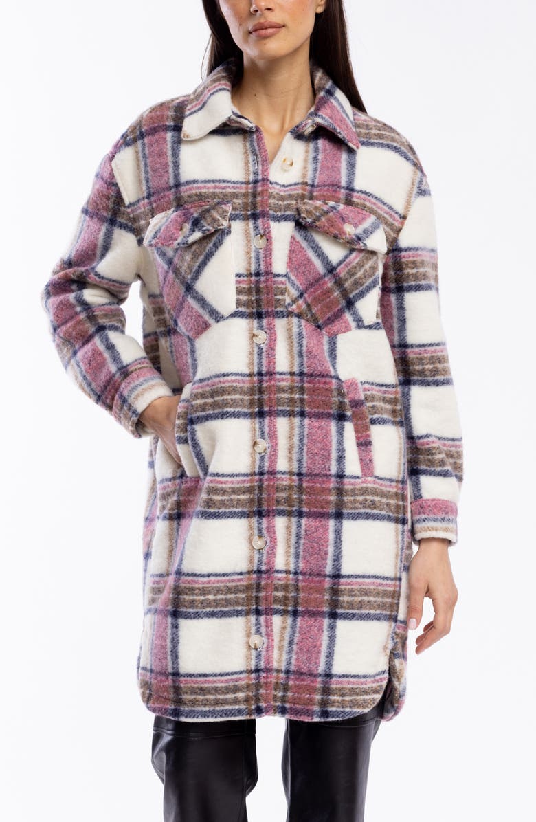 BLANKNYC Plaid Long Shacket, Alternate, color,