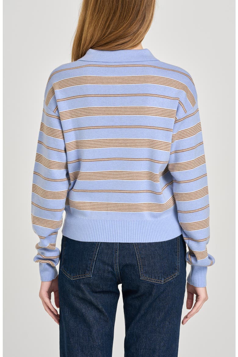 Carter Stripe Polo Sweater, Alternate, color, BLUE STRIPE