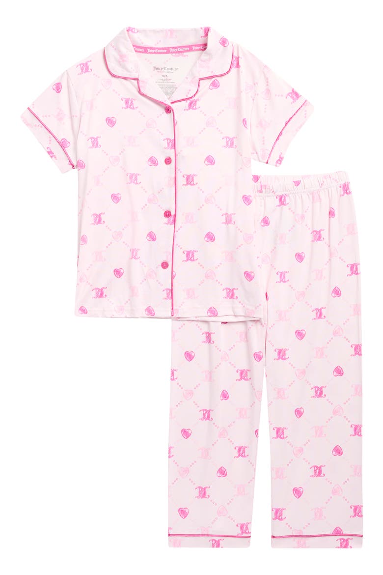 Kids' Printed 2-Piece Pajamas, Main, color, PINK LATTICE