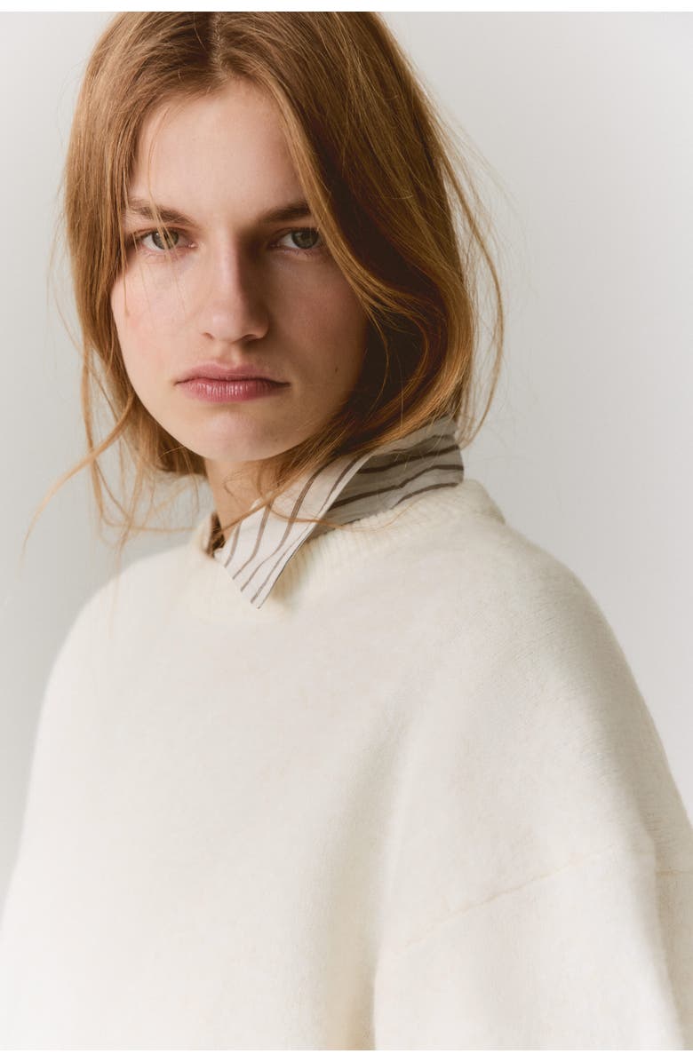 H&M Oversized sweater, Alternate, color, Cream