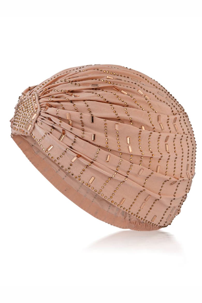 Sahara Glow Crystal Headwrap, Alternate, color, Beige