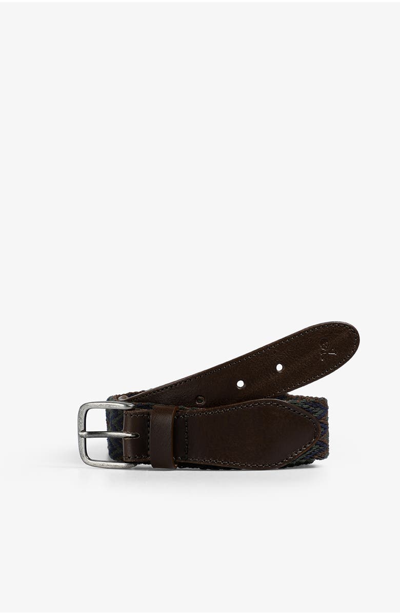 Scalpers Stripes Zigzag Belt, Main, color, Brown