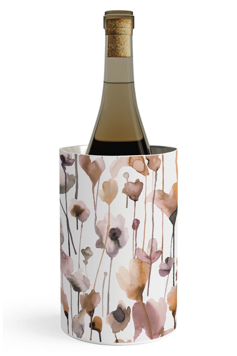 Fall Wildflowers Wine Chiller, Main, color, BROWN