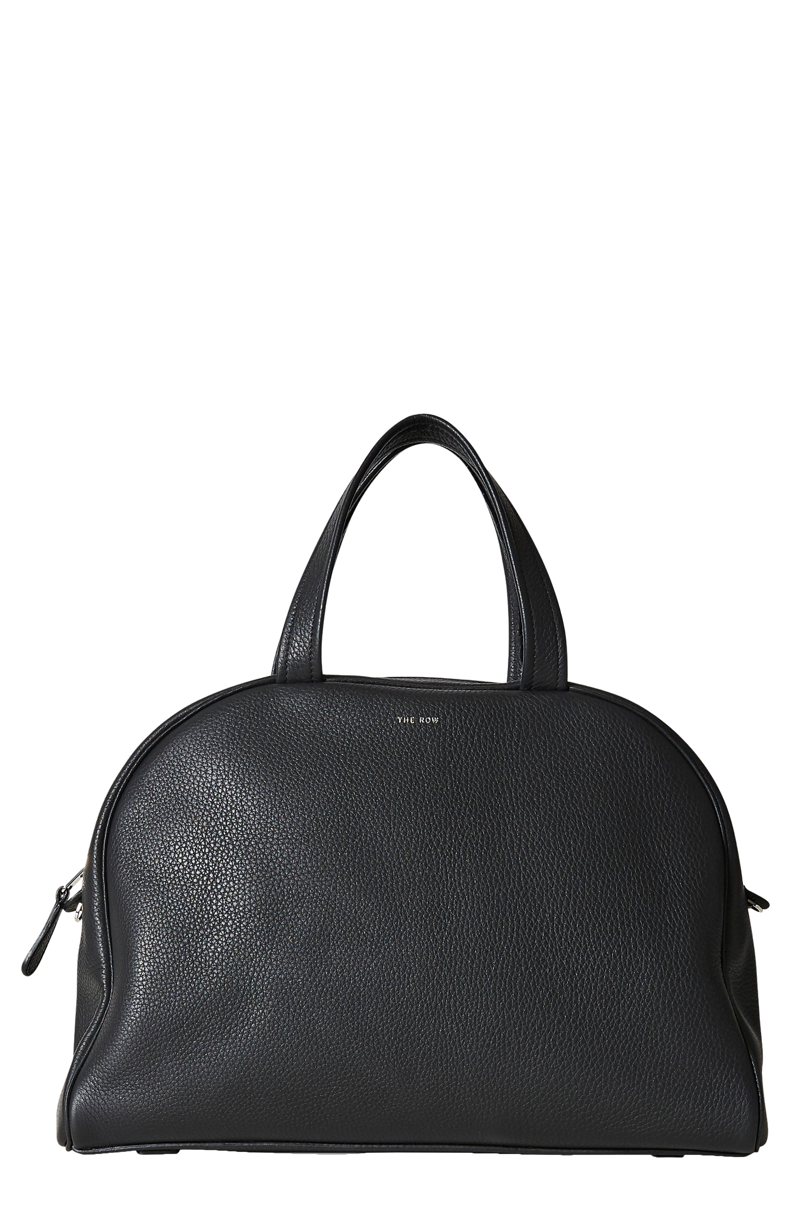The Row Leather Bowling Bag, Main, color, 