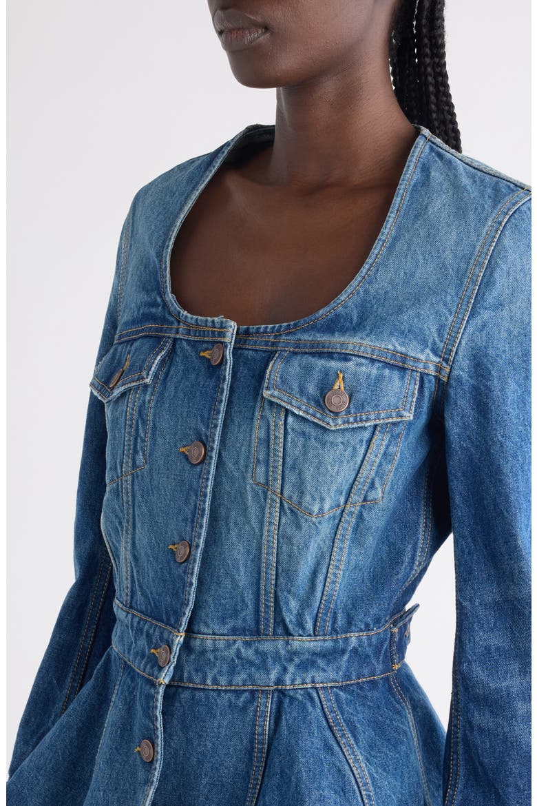 Denim Peplum Jacket (Women) | Nordstrom
