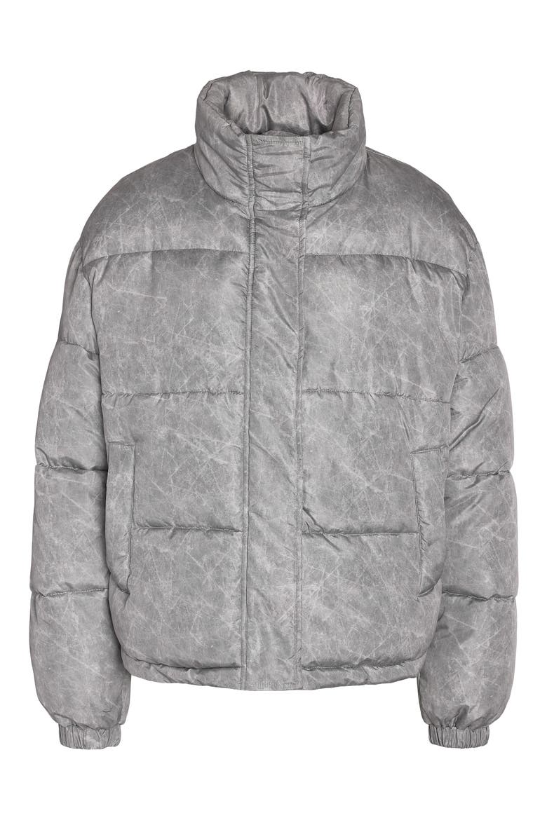 Daxy Washed Puffer Jacket, Alternate, color, LIGHT GREY MELANGE