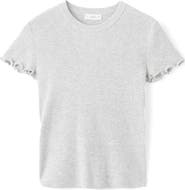 MANGO TEEN Short Sleeve Rib Top