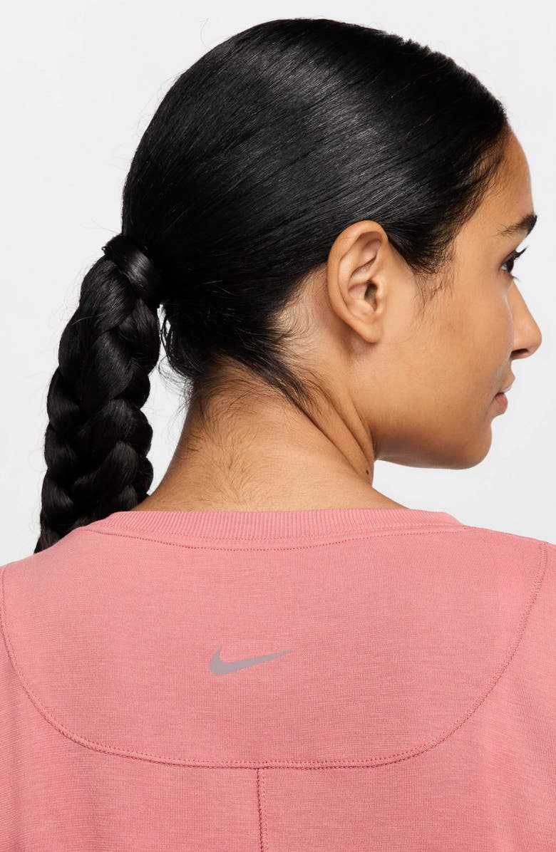 Nike One Relaxed Dri-FIT Top, Alternate, color, 634 Canyon Pink/Black