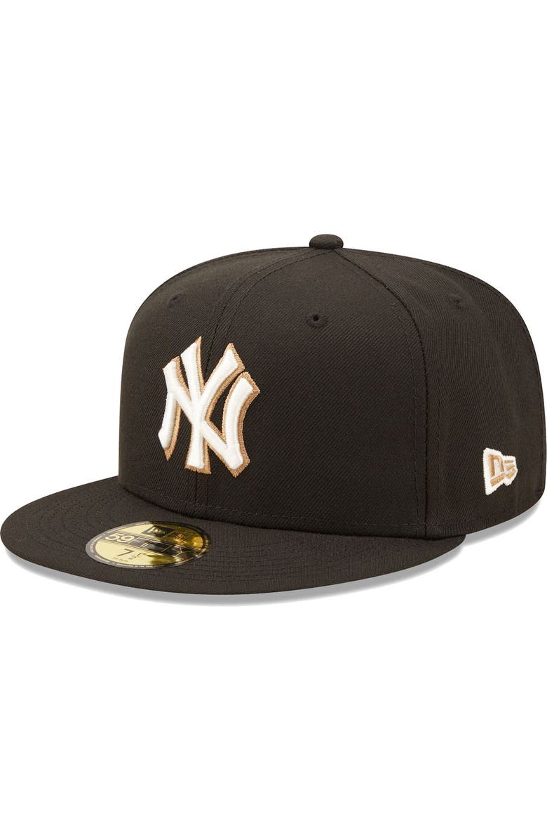 New Era Men's New Era Black New York Yankees 1996 World Series Wheat Undervisor 59FIFTY Fitted Hat, Alternate, color, 