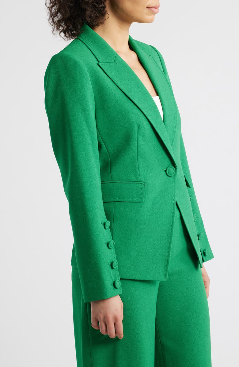 Tahari ASL One-Button Blazer, Alternate, color, Emerald