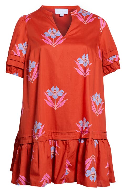 Reani Floral Cotton Shift Minidress