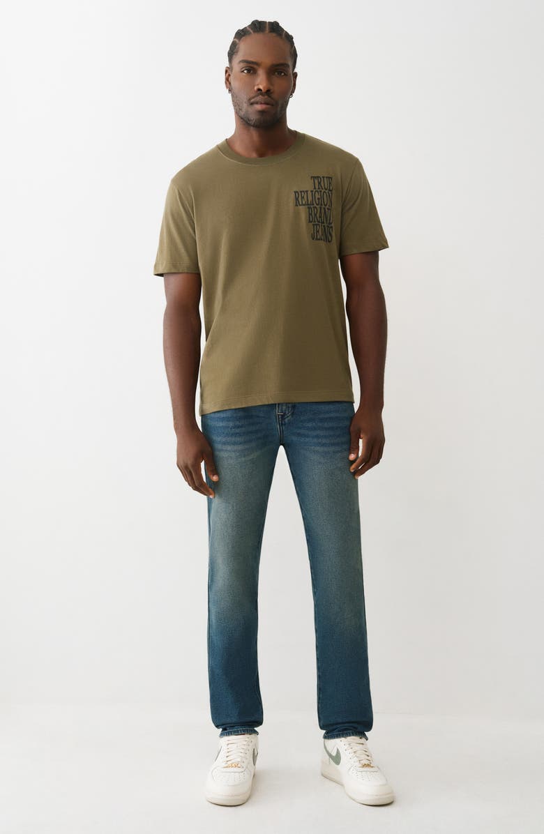 True Religion Geno Snap Flap Pocket Slim Jeans, Alternate, color, Medium Toasted Cinnamon Wash