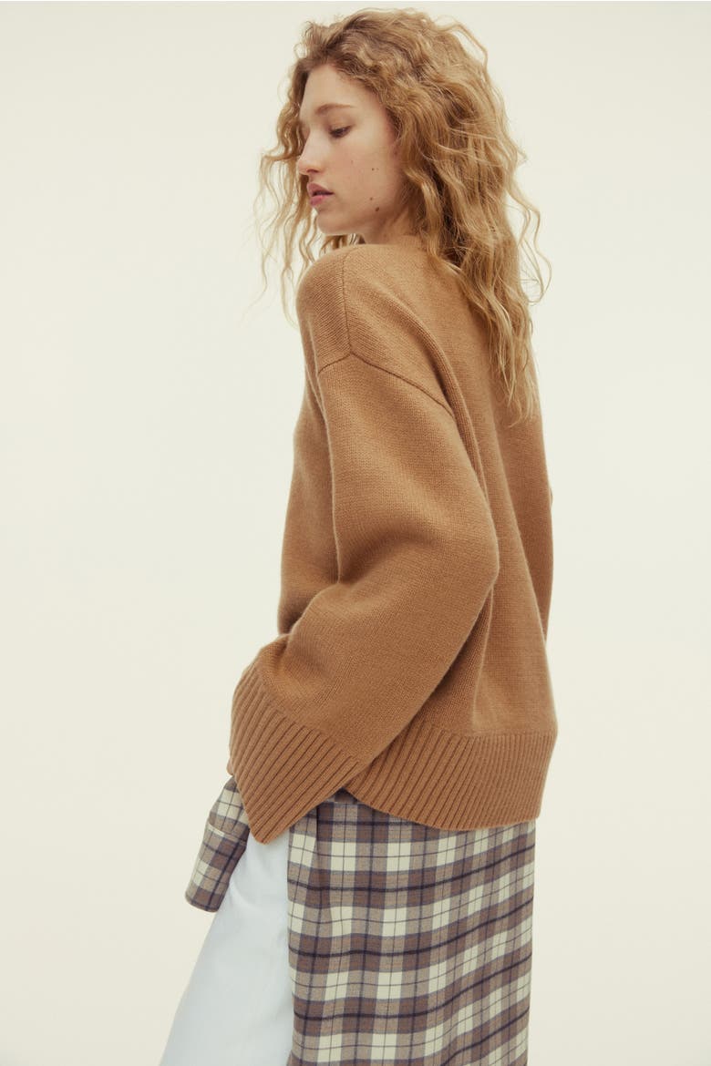Cashmere-blend Jumper, Alternate, color, Dark beige