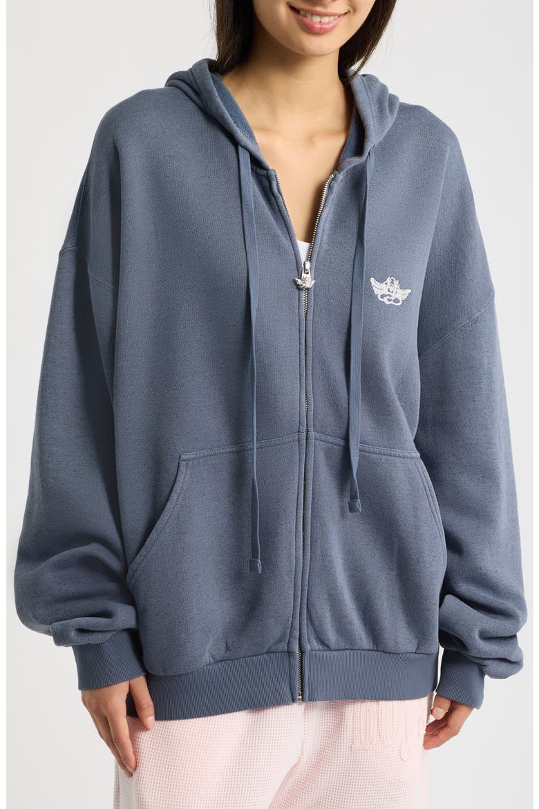 I Miss Nothing About You Full Zip Hoodie, Alternate, color, BLUE