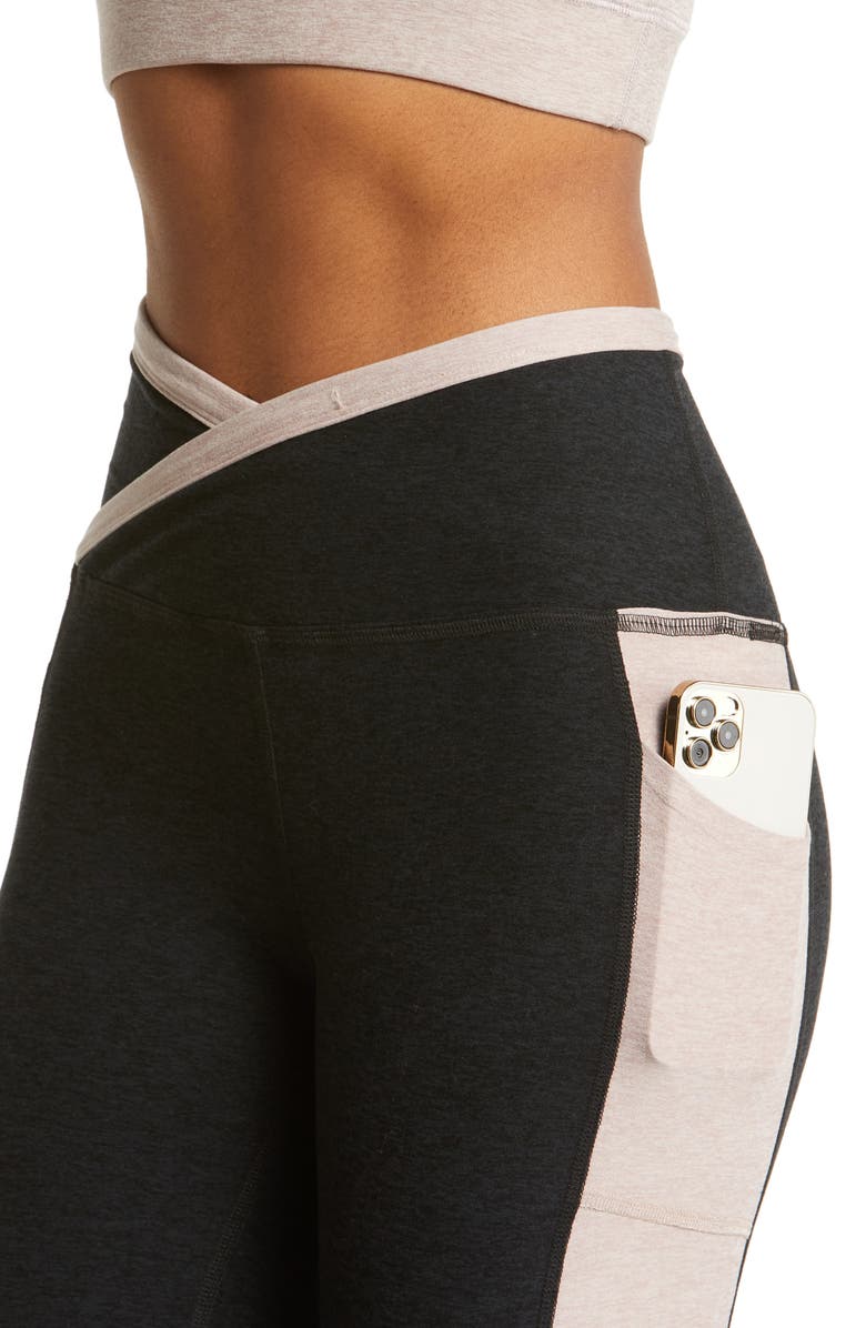 Beyond Yoga Space Dye Colorblock Pocket Ankle Leggings, Alternate, color, 